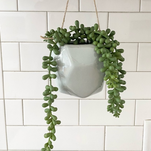 Hanging planter flower pot boho modern geometric - Picture 5 of 7